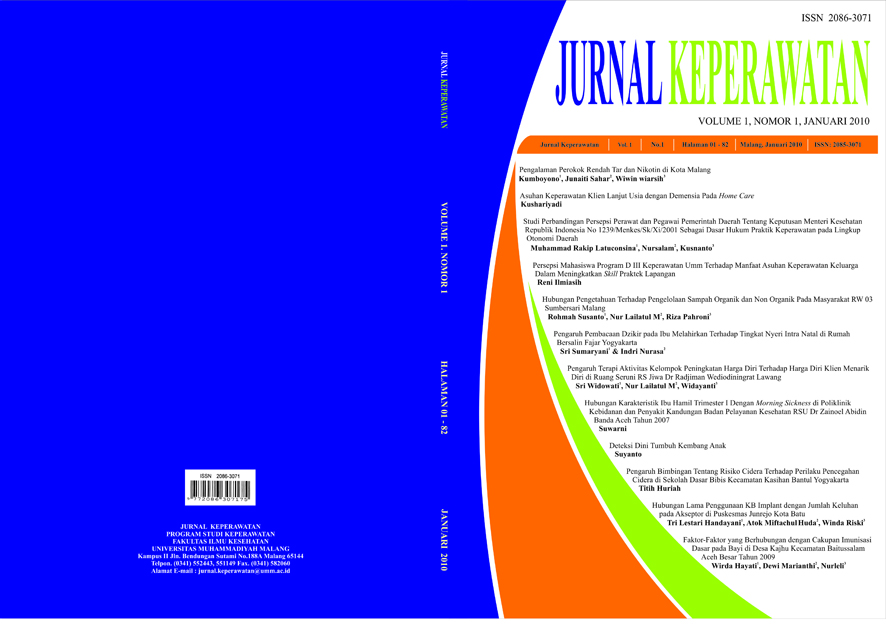 Sampul Jurnal VOLUME 1, NOMOR 1, JULI 2010 | Keperawatan | Jurnal