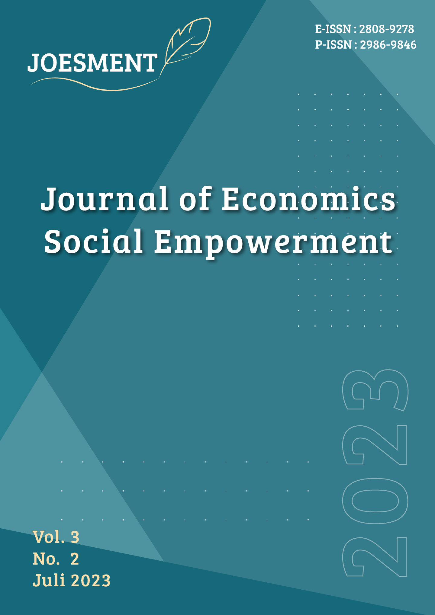 					View Vol. 3 No. 2 (2023): JOURNAL OF ECONOMIC AND SOCIAL EMPOWERMENT
				
